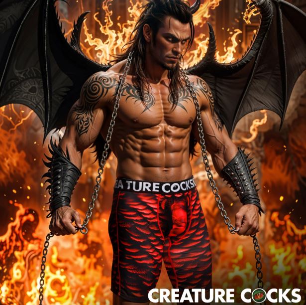 CREATURE COCKS UNDERWEAR HORNY DEVIL X-LARGE