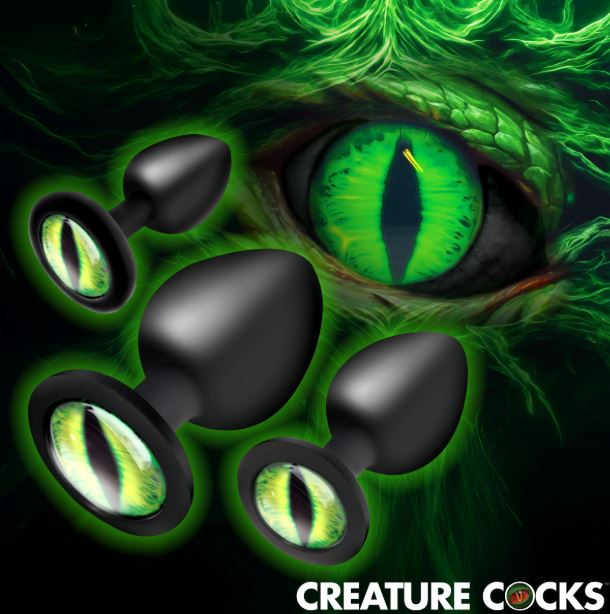 CREATURE COCK CREATURE EYES SILICONE BUTT PLUG SET
