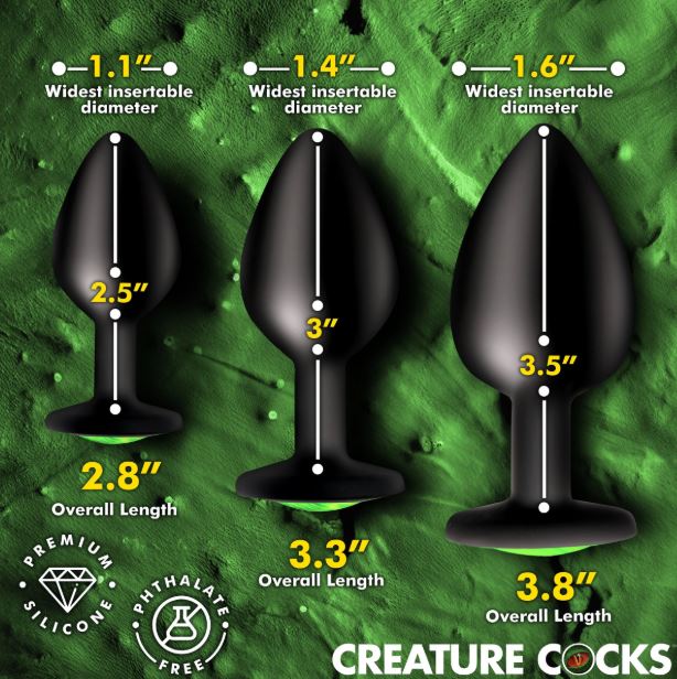CREATURE COCK CREATURE EYES SILICONE BUTT PLUG SET