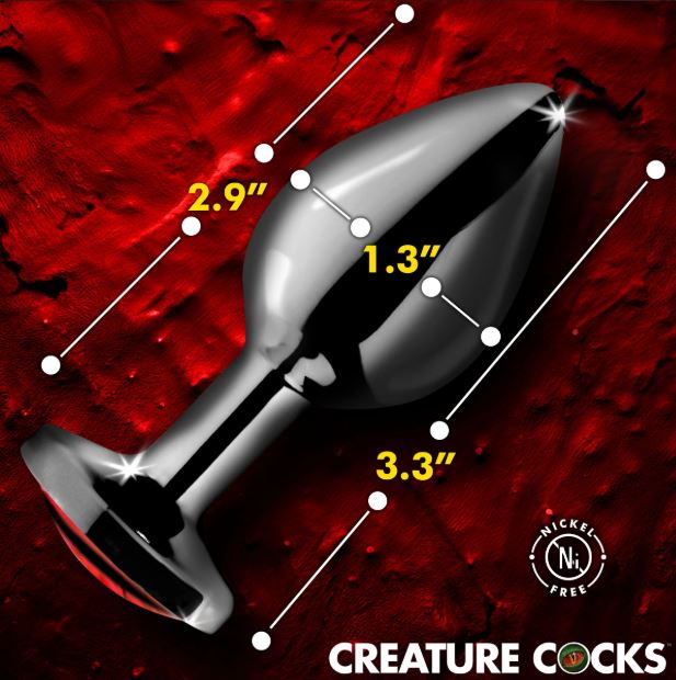 CREATURE COCK SINISTER EYE METAL BUTT PLUG MEDIUM