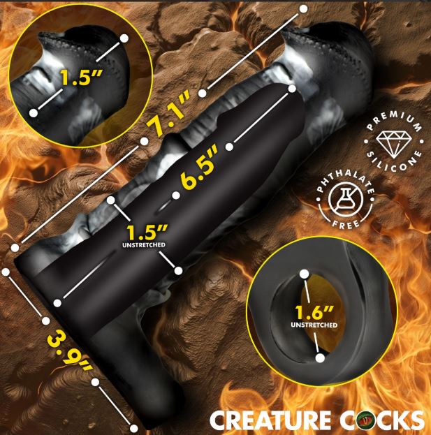 CREATURE COCK STALLION PENIS EXTENSION SILICONE XL