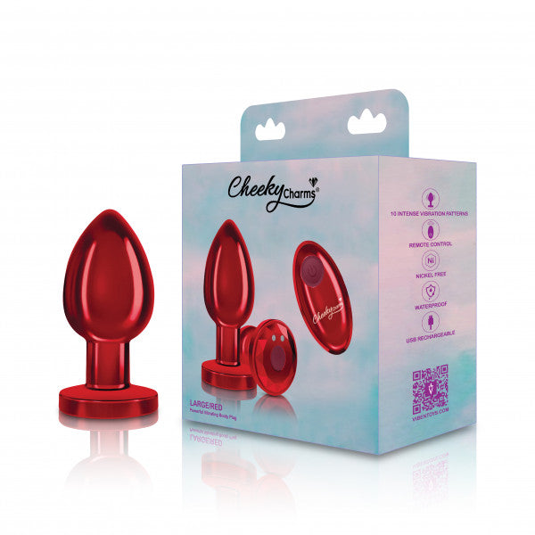 CHEEKY CHARMS RECHARGEABLE VIBRATING METAL BUTT