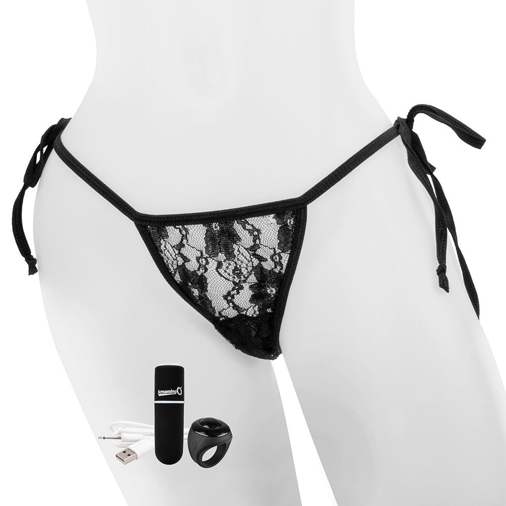 SCREAMING O MY SECRET CHARGED REMOTE CONTROL PANTY VIBE BLACK