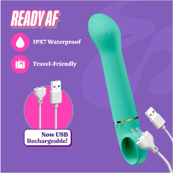 ARIA FLIRTY AF 2.0 VIBE TEAL RECHARGEABLE