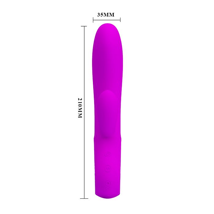 PRETTY LOVE ELMER RABBIT VIBRATOR SILICONE PURPLE