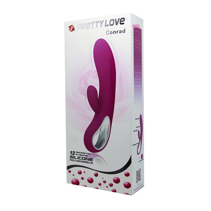 PRETTY LOVE ELMER RABBIT VIBRATOR SILICONE PURPLE