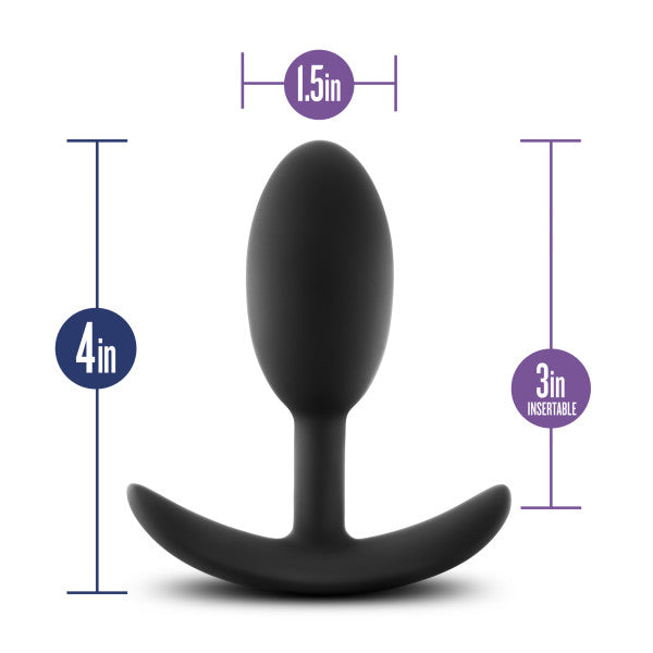LUXE WEARABLE VIBRA SLIM PLUG MEDIUM BLACK
