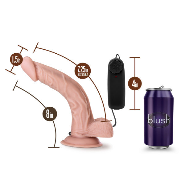 DR SKIN DR SEAN 8IN VIBRATING COCK W/ SUCTION CUP VANILLA