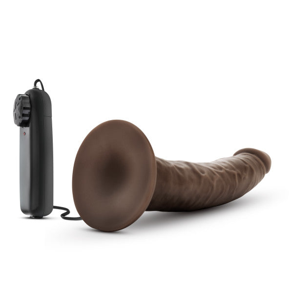 DR SKIN DR DAVE 7IN VIBRATING COCK W/ SUCTION CUP CHOCOLATE