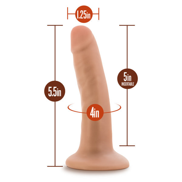 DR SKIN 5.5 COCK W/ SUCTION CUP VANILLA "