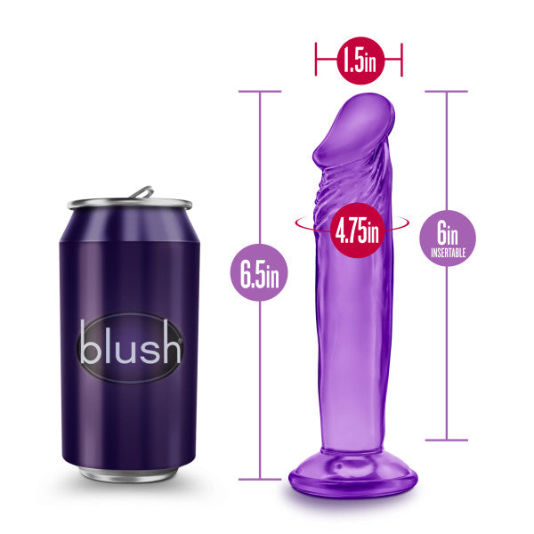 B Yours Sweet N Small Dildo 6" with Suction Cup – Purple