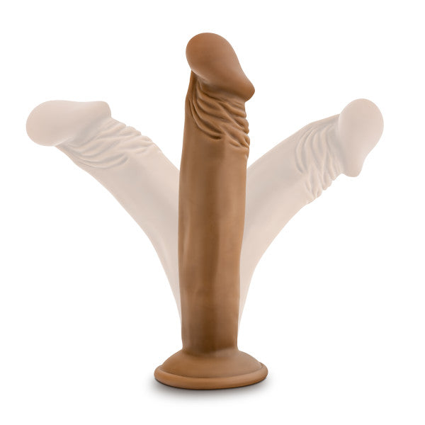 DR SKIN DR SMALL 6IN DILDO MOCHA
