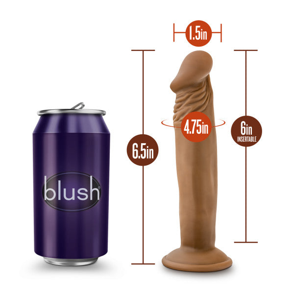 DR SKIN DR SMALL 6IN DILDO MOCHA