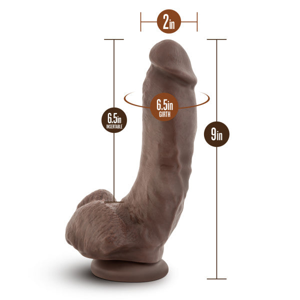 DR SKIN MR MAYOR 9 DILDO W/ SUCTION CUP CHOCOLATE "