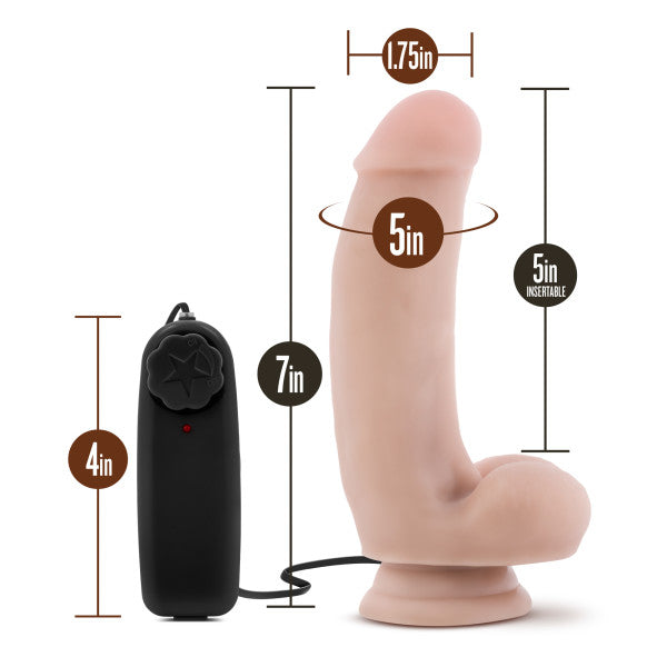 COVERBOY THE QUARTERBACK VIBRATING 7 REALISTIC COCK VANILLA"