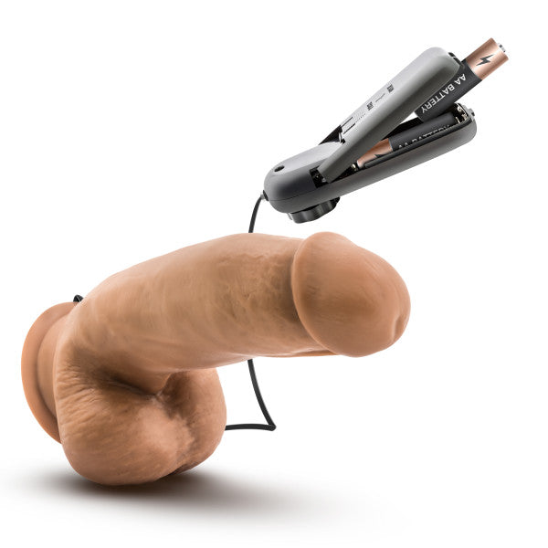 COVERBOY MMA FIGHTER VIBRATING 7 REALISTIC COCK MOCHA "