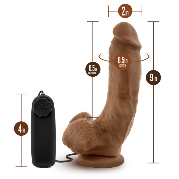 COVERBOY THE BOXER VIBRATING 9 REALISTIC COCK MOCHA "