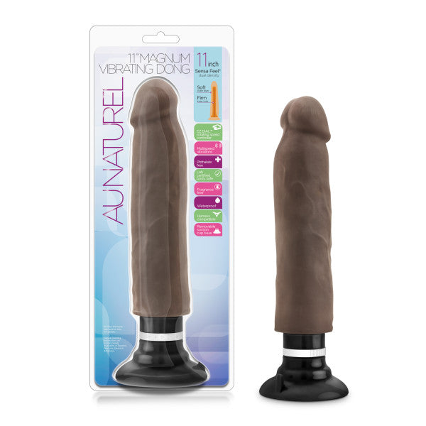 AU NATUREL 11 SENSA FEEL MAGNUM VIBRATING DONG CHOCOLATE"