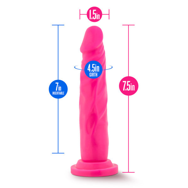 NEO 7.5 DUAL DENSITY COCK NEON PINK "