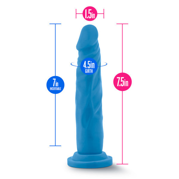 NEO 7.5 DUAL DENSITY COCK NEON BLUE "