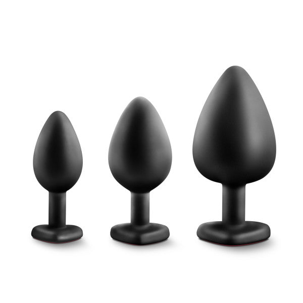 LUXE BLING PLUGS TRAINING KIT BLACK W/RED GEMS