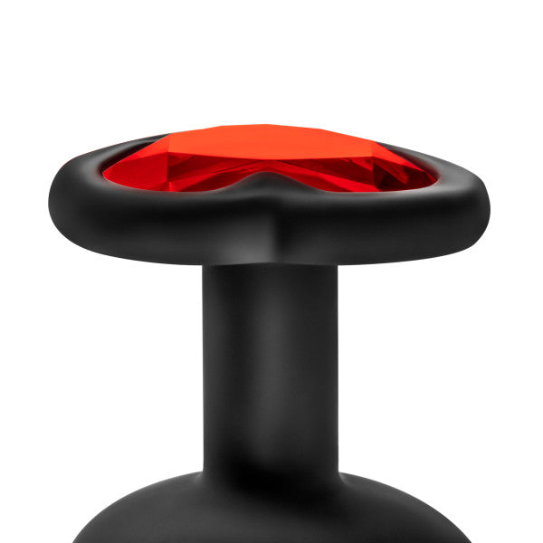 LUXE BLING PLUGS TRAINING KIT BLACK W/RED GEMS