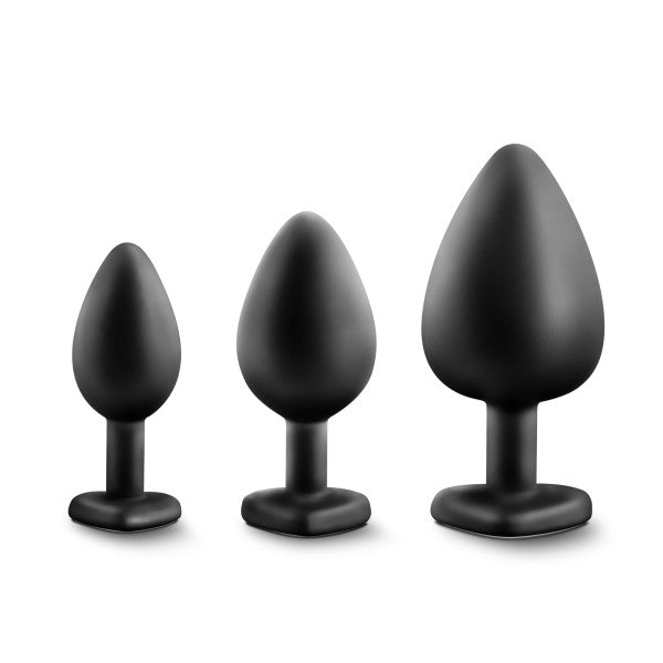 LUXE BLING PLUGS TRAINING KIT BLACK W/WHITE GEMS