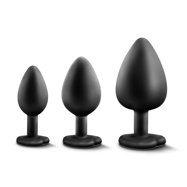 LUXE BLING PLUGS TRAINING KIT BLACK W/WHITE GEMS