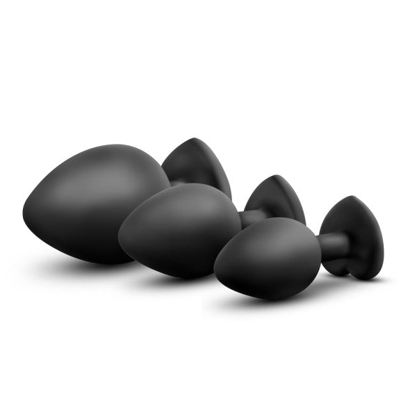 LUXE BLING PLUGS TRAINING KIT BLACK W/WHITE GEMS