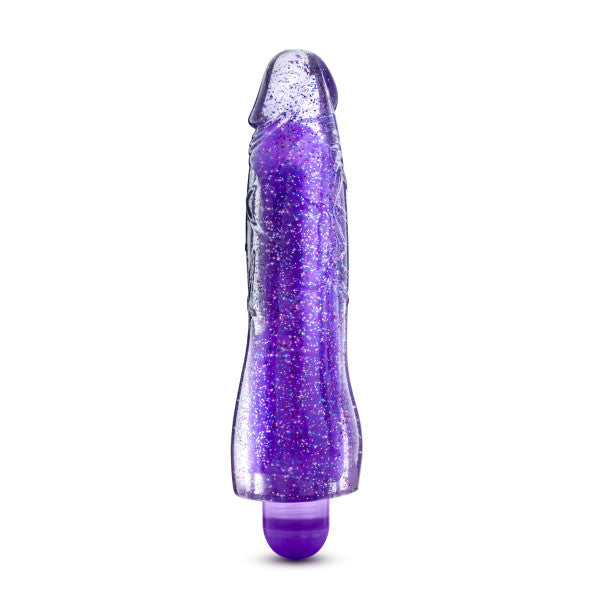 GLOW DICKS MOLLY GLITTER VIBRATOR PURPLE