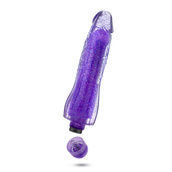 GLOW DICKS MOLLY GLITTER VIBRATOR PURPLE