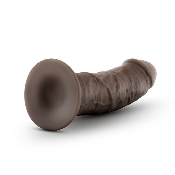 AU NATUREL 8IN DILDO W/ SUCTION CUP CHOCOLATE