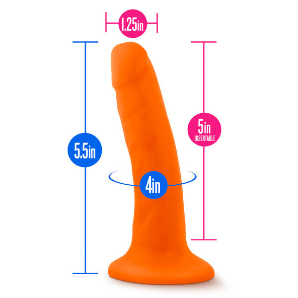 NEO 5.5 DUAL DENSITY COCK NEON ORANGE "