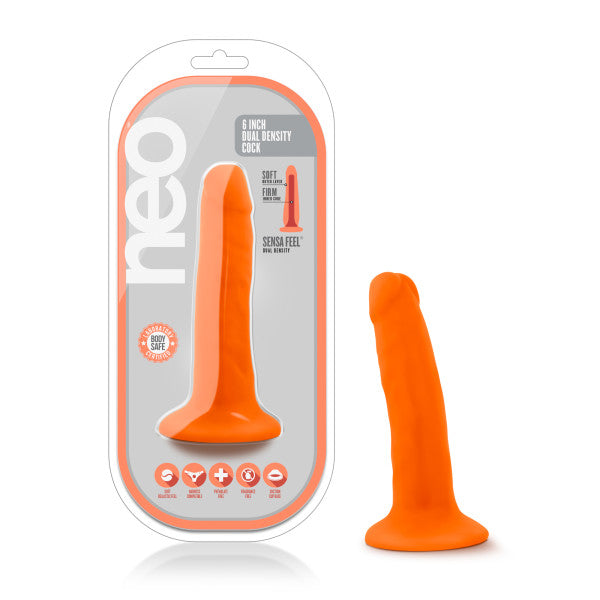 NEO 5.5 DUAL DENSITY COCK NEON ORANGE "
