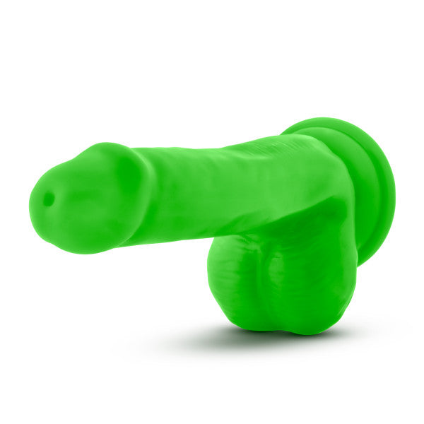 NEO 6 DUAL DENSITY COCK W/BALLS NEON GREEN "