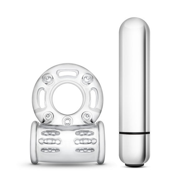 STAY HARD 10 FUNCTION BULL RING VIBRATING CLEAR