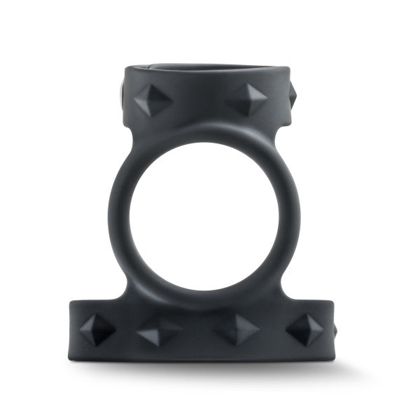 PERFORMANCE VS8 SILICONE DOUBLE COCK & BALL STRAP BLACK