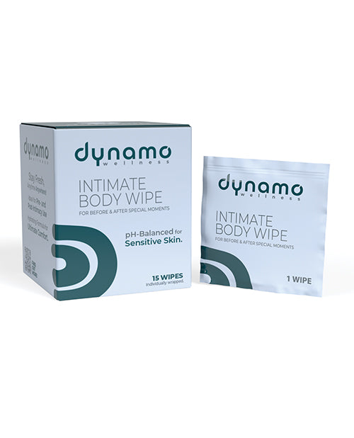 SCREAMING O DYNAMO WELLNESS INTIMATE BODY WIPES 15 PACK