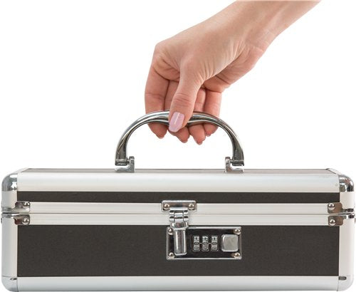 LOCKABLE VIBRATOR CASE BLACK SMALL