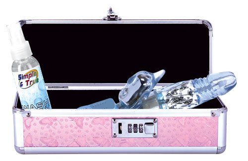 LOCKABLE VIBRATOR CASE PINK SMALL