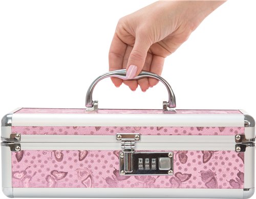 LOCKABLE VIBRATOR CASE PINK SMALL