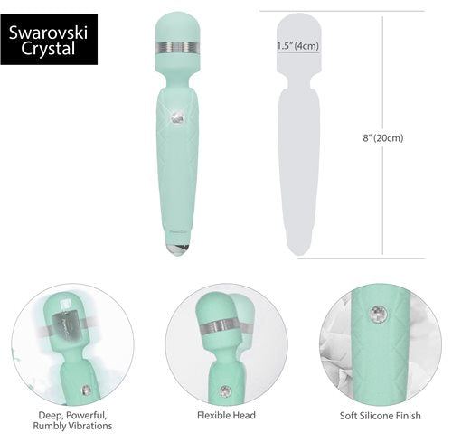 PILLOW TALK CHEEKY WAND VIBE W/ SWAROVSKI CRYSTAL TEAL