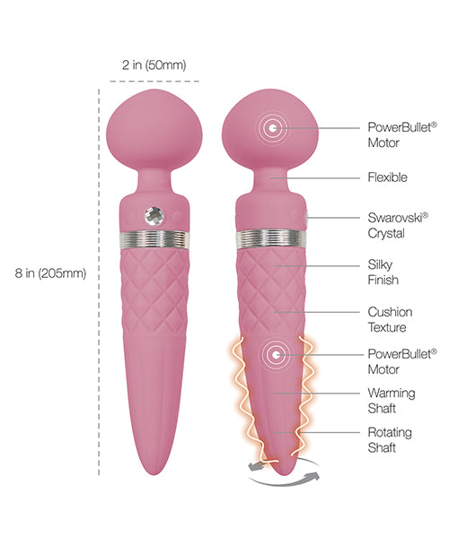 PILLOW TALK SULTRY ROTATING WAND PINK