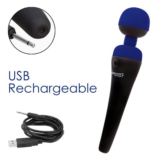 PALM POWER MASSAGER BLUE RECHARGEABLE WATERPROOF