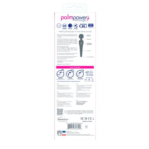 PALM POWER MASSAGER BLUE RECHARGEABLE WATERPROOF