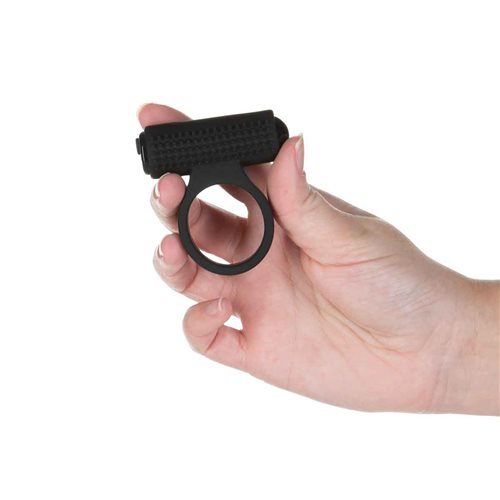 POWER BULLET COSMIC COCK RING W/ BULLET BLACK