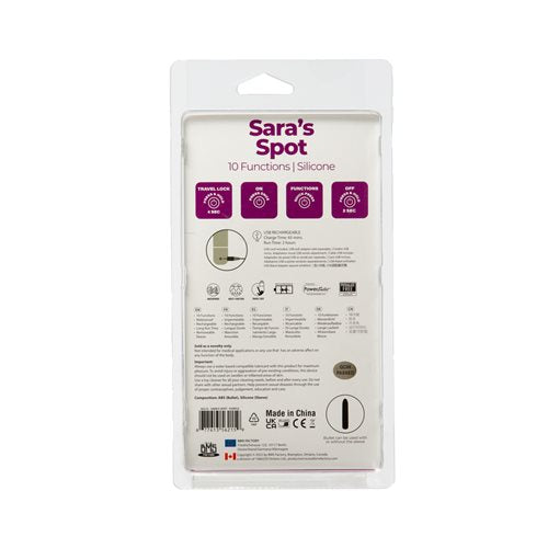 POWERBULLET SARAS SPOT 4IN 10 FUNCTION BULLET PURPLE
