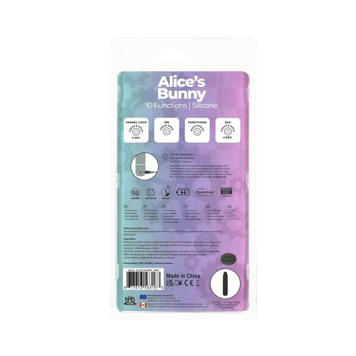 POWER BULLET ALICES BUNNY 4IN 10 FUNCTION BULLET PINK