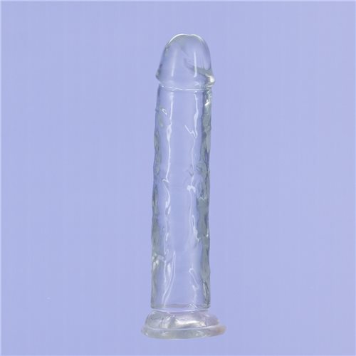 ADDICTION CRYSTAL 7 VERTICAL DONG CLEAR TPE W/ BULLET "