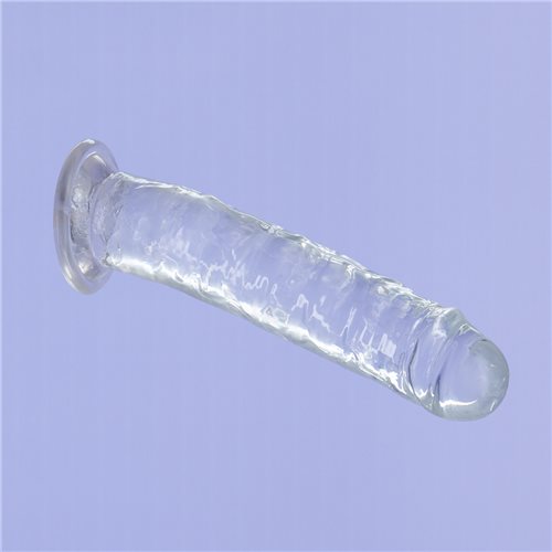 ADDICTION CRYSTAL 7 VERTICAL DONG CLEAR TPE W/ BULLET "